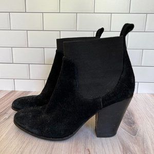 Victoria's Secret Black Suede Ankle Boots